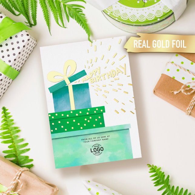 Your Logo Fun Green Gifts Business Happy Birthday (Creator Uploaded)