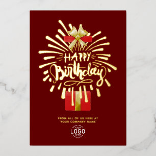 Your Logo Gift Fireworks Burgundy Group Birthday