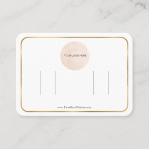 Your Logo Gold Foil Double Bow Hair Clip Display Business Card