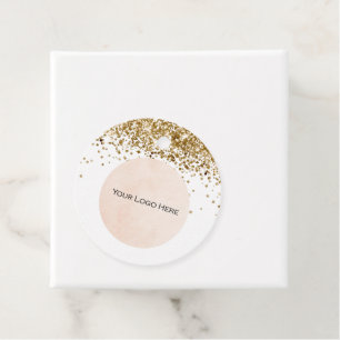 Your Logo Gold Glitter Price Tags
