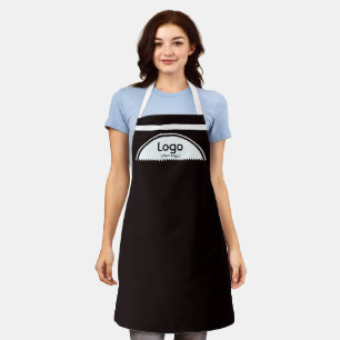 Your Logo Half Sphere Black Business Promotion Apron