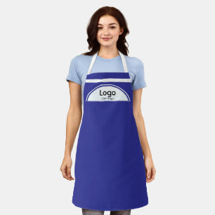 Your Logo Half Sphere Blue Business Promotion Apron