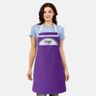 Your Logo Half Sphere Purple Business Promotion Apron