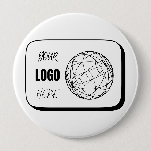 Your Logo Here 10 Cm Round Badge (Front)