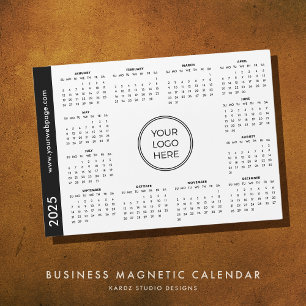 Your Logo Here 2025 white Magnetic Calendar