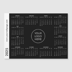 Your Logo Here Black 2025 Magnetic Calendar