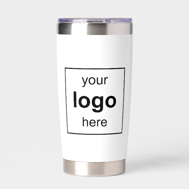 Your Logo Here Black And White Business  Insulated Tumbler (Front)