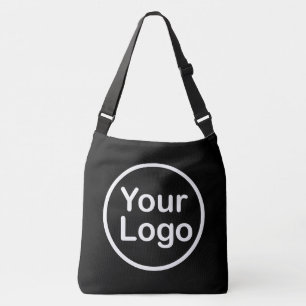 Your Logo Here Black Crossbody Bag