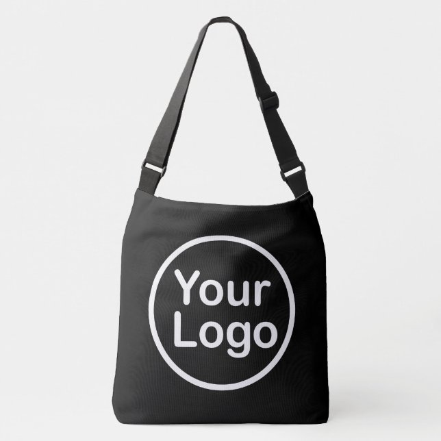 Your Logo Here | Black Crossbody Bag (Front)