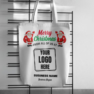 Your Logo Here Branded Promotional Christmas Gift  Tote Bag