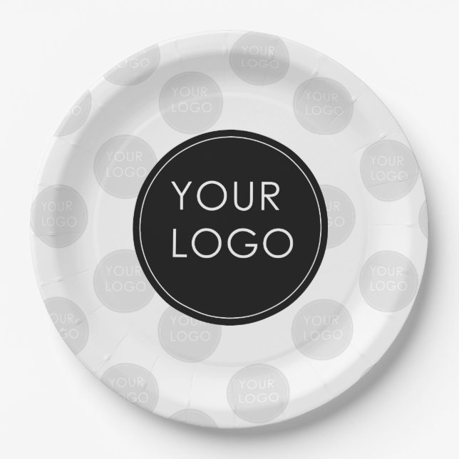 Your Logo Here Business Company Corporate Paper Plate (Front)