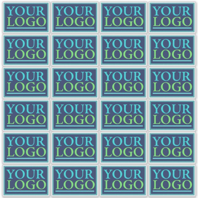 Your Logo Here Business Name Promo DIY 24 Stickers (Front)