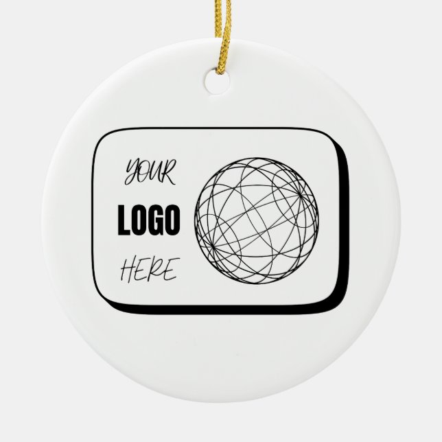 Your Logo Here Ceramic Tree Decoration (Front)