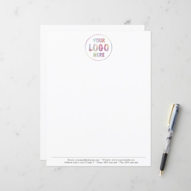 Your Logo Here Company Promotional Letterhead (Front/Back In Situ)