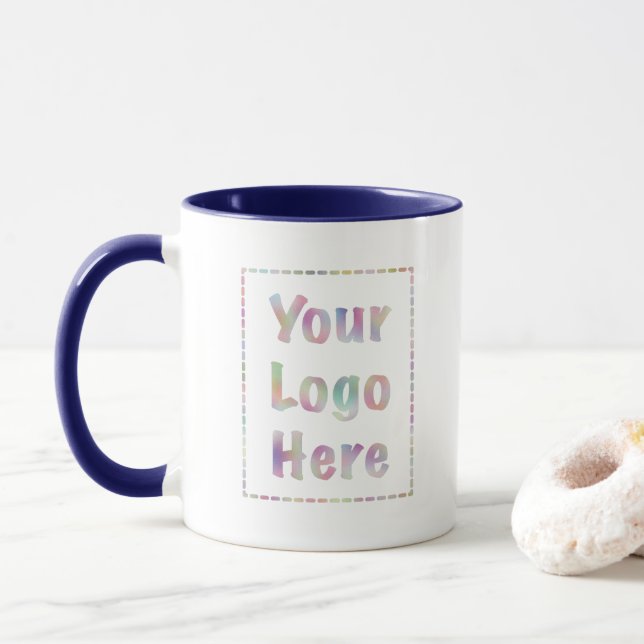 Your Logo Here Company Promotional Mug (With Donut)