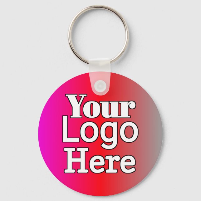 Your Logo Here – Custom Business Key Ring (Front)