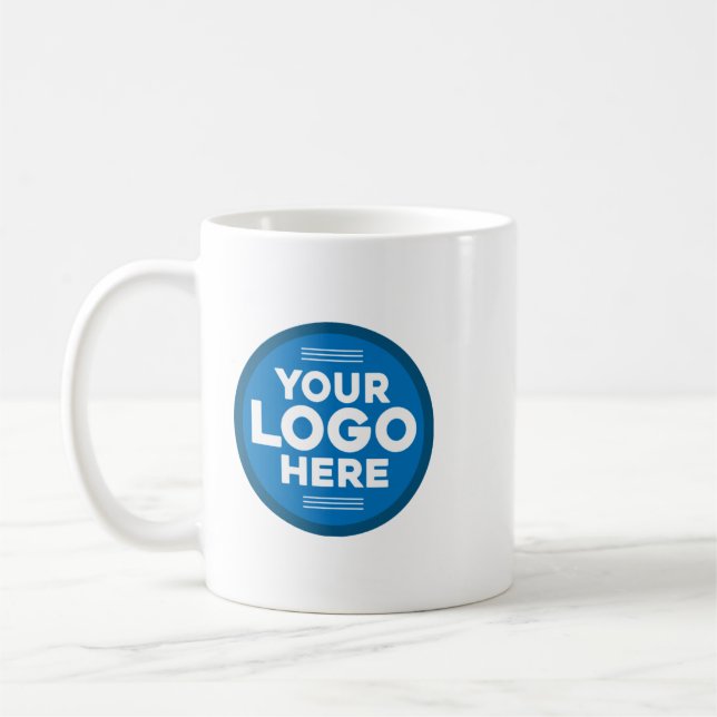 Your logo here Custom Business Logo Branded Coffee Mug (Left)
