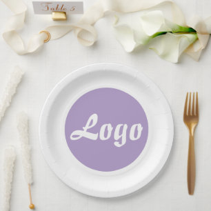 YOUR LOGO HERE CUSTOMIZED NAME AND TEXT PAPER PLATE