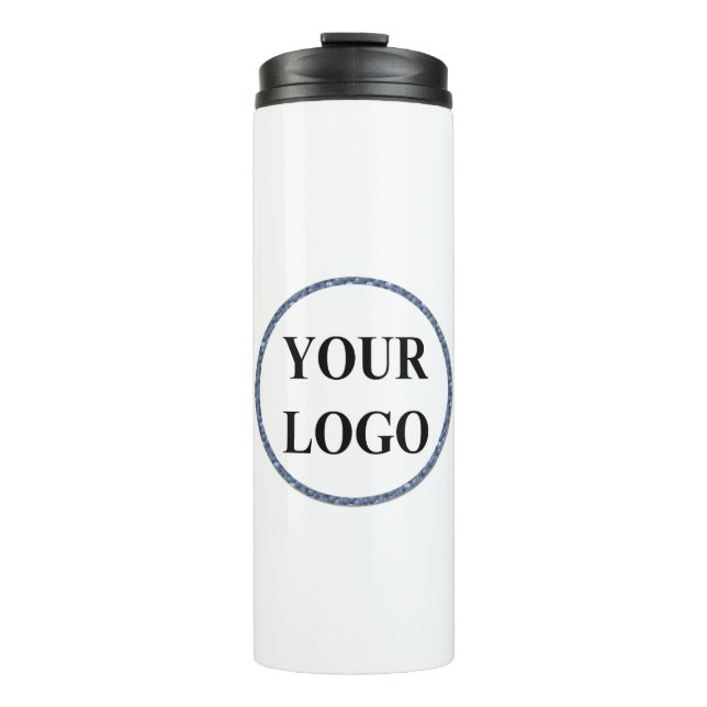 Your Logo Here Cute Funny Personalised Gift Idea Thermal Tumbler (Front)