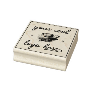 Your Logo Here Design Your Own Custom Company Name Rubber Stamp