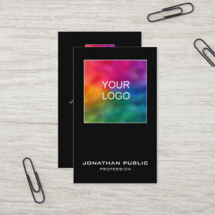 Your Logo Here Elegant Modern Design Vertical Business Card