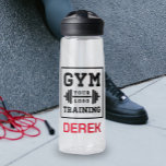 Your Logo Here Fitness Gym Business Water Bottle<br><div class="desc">Create your own promotional water bottle for your fitness,  training business. Customise with your business logo. A great promotional giveaway for your customers or employee gifts.</div>