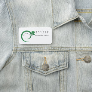 your logo here, green colour name tag