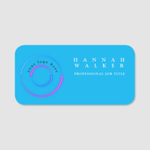 your logo here,holographic colour name tag