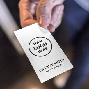 Your Logo Here l Minimal Professional Black White Business Card