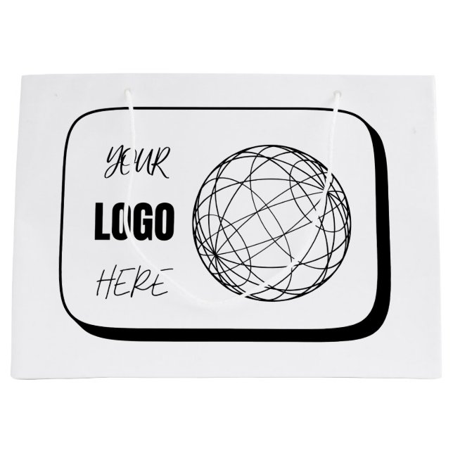 Your Logo Here Large Gift Bag (Front)