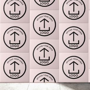 Your Logo Here Minimalist Professional Pink Tile