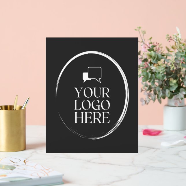 Your Logo Here Modern Acrylic Sign (Wedding)
