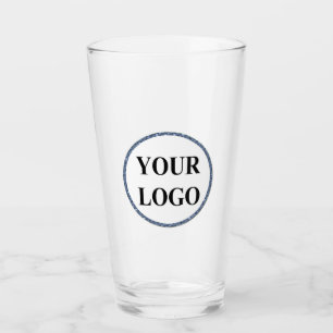 Your Logo Here Modern Cute Funny Personalised Gift Glass