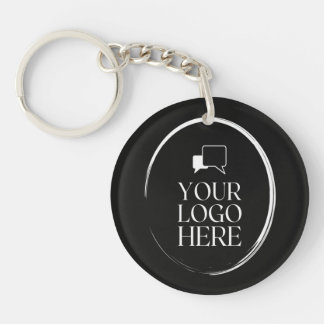 Your Logo Here Modern Key Ring