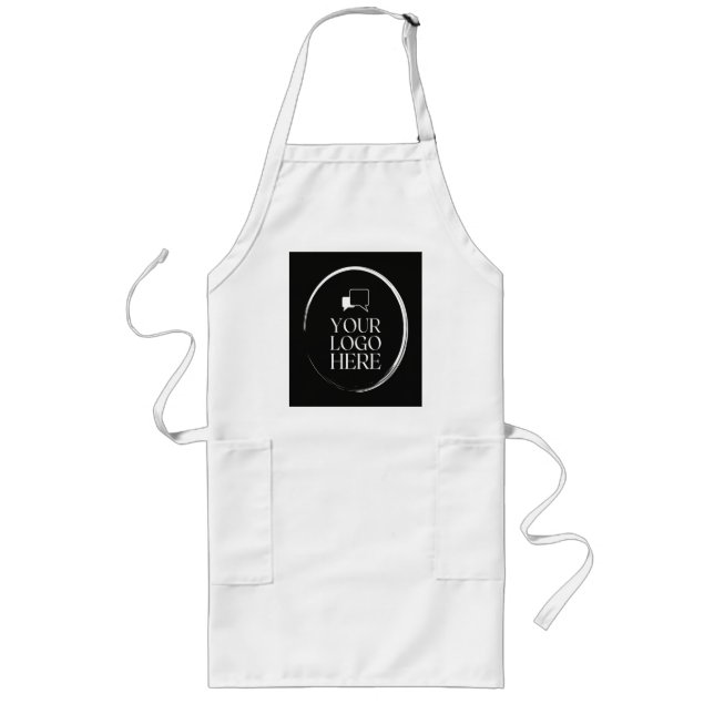Your Logo Here Modern Long Apron (Front)