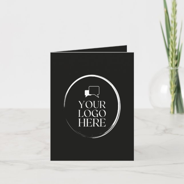 Your Logo Here Modern Note Card (Front)