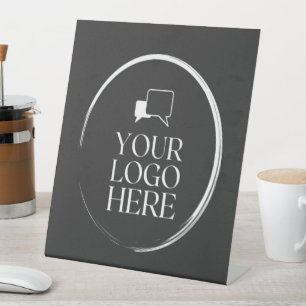 Your Logo Here Modern Pedestal Sign
