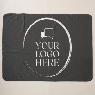 Your Logo Here Modern Sherpa Blanket