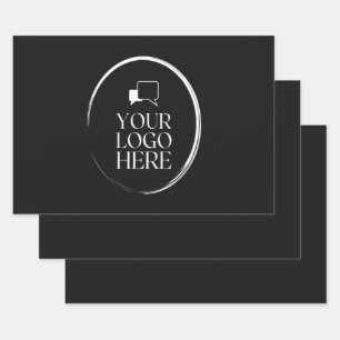 Your Logo Here Modern Wrapping Paper Sheet