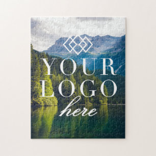 Your Logo Here Mountains   Custom Jigsaw Puzzle