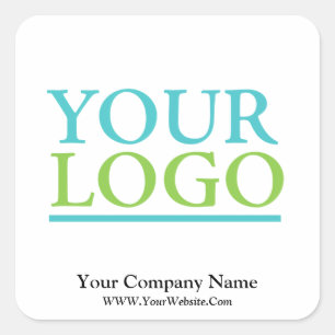 Your Logo Here, Name & Website Promo Square Sticker