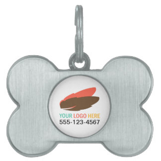 Your logo here pet business promotional marketing pet name tag
