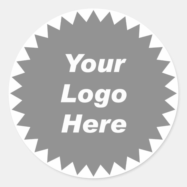 Your logo here promo business sticker tag template (Front)