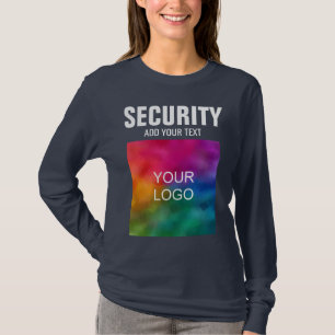 Your Logo Here Security Womens Basic Long Sleeve T-Shirt