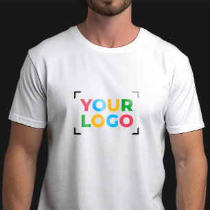 Your Logo Here Simple Business Promotional White T-Shirt