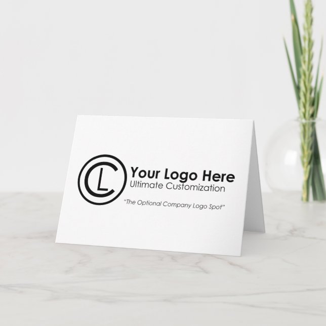 Your Logo Here Simple & Custom Greeting Card (Front)