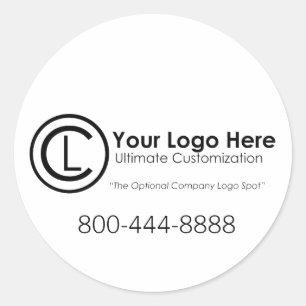 Your Logo Here Simple & Custom Promotion Stickers