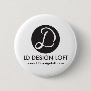 Your Logo Here, Simple, Customisable 6 Cm Round Badge