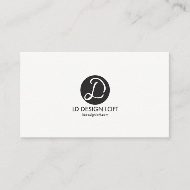 Your Logo Here simple Customisable business card (Front)