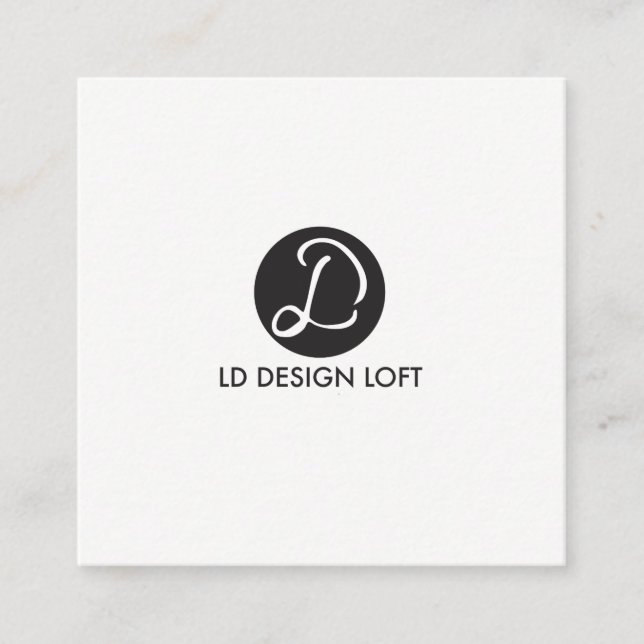 Your Logo Here, simple, Customisable business card (Front)